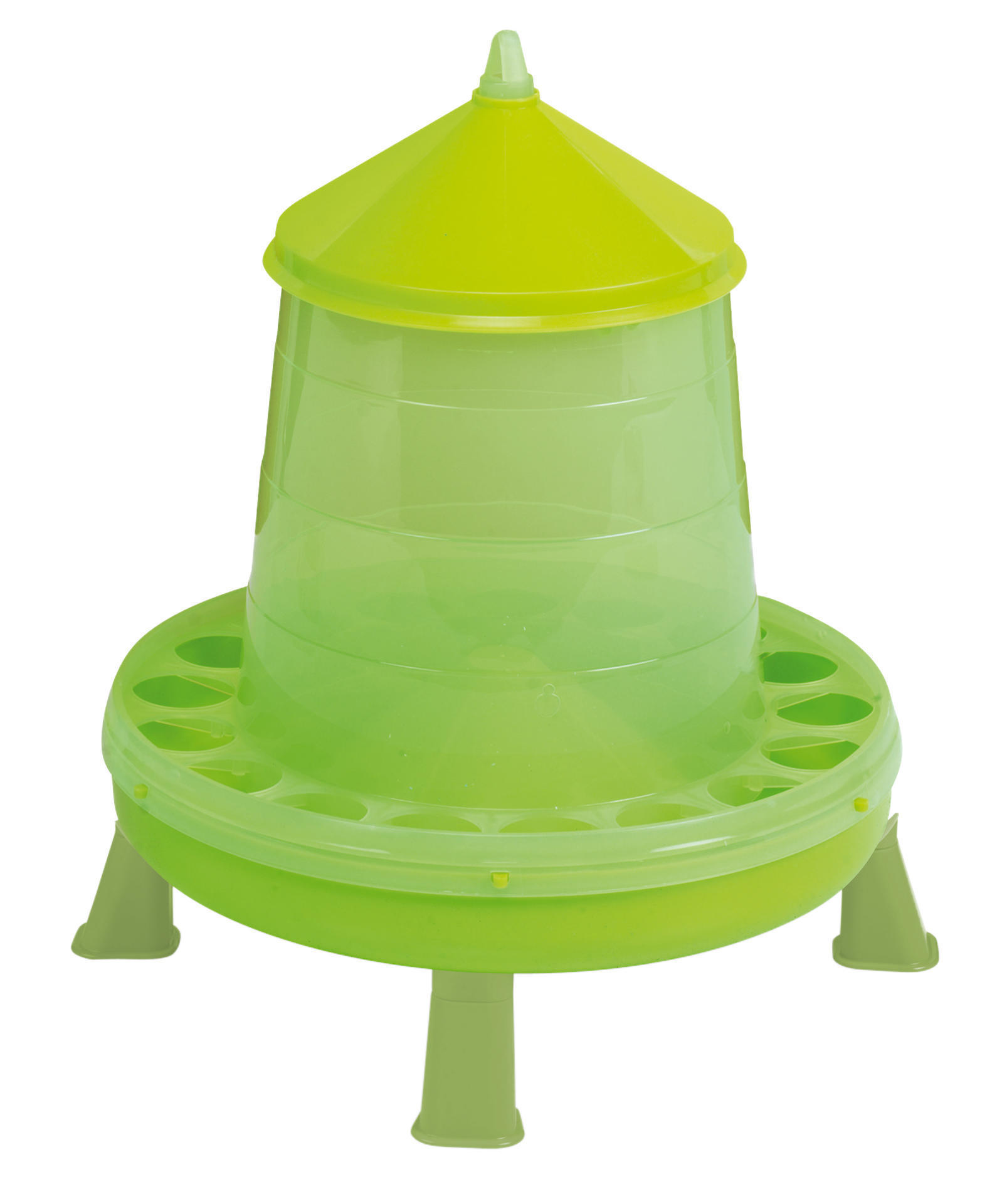 Poultry feeder with feet 8 kg green lemon