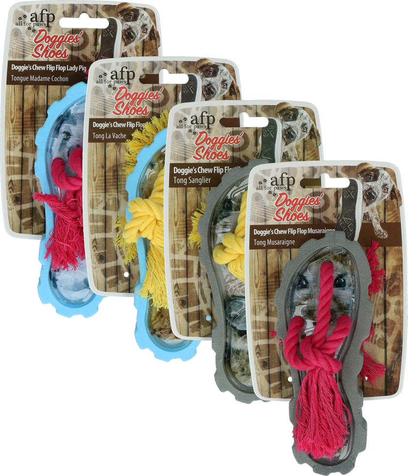 Dog chew toy blue shoes with purple rope dog toy