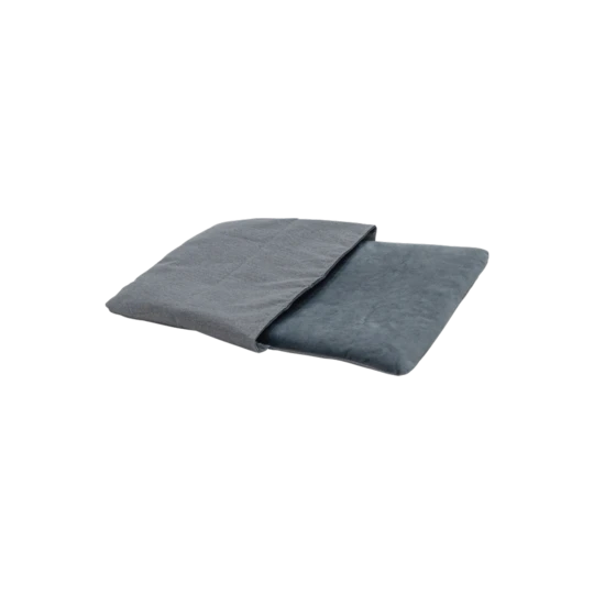 Oxford mattress and blanket in one grey suede L dog bed