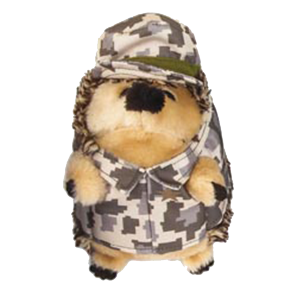 Soldier hedgehog dog toy plush