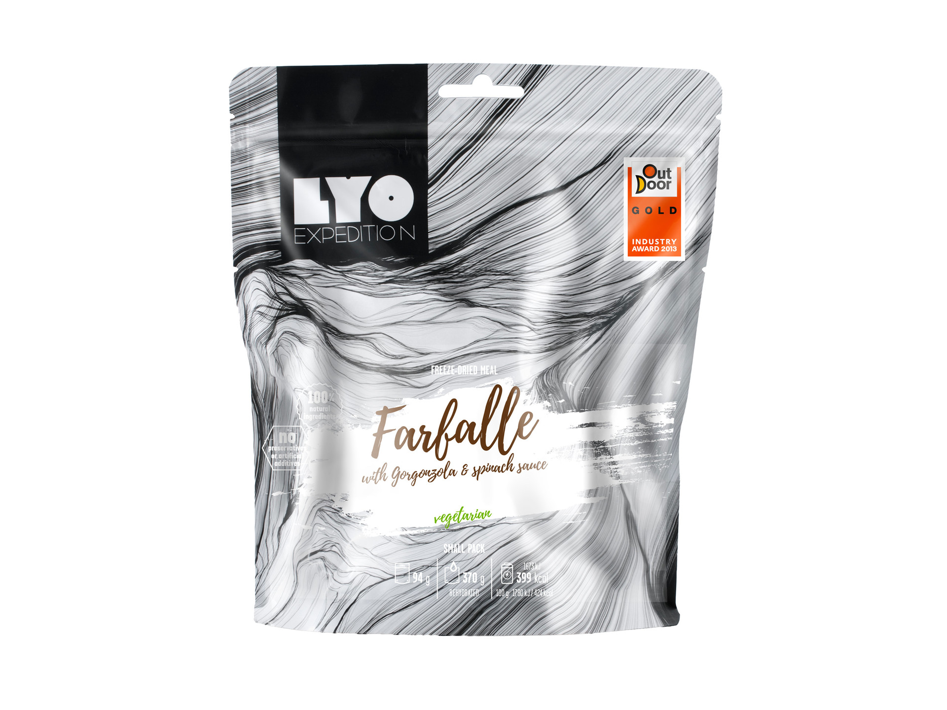 Vegetable pasta with cheese as tourist food