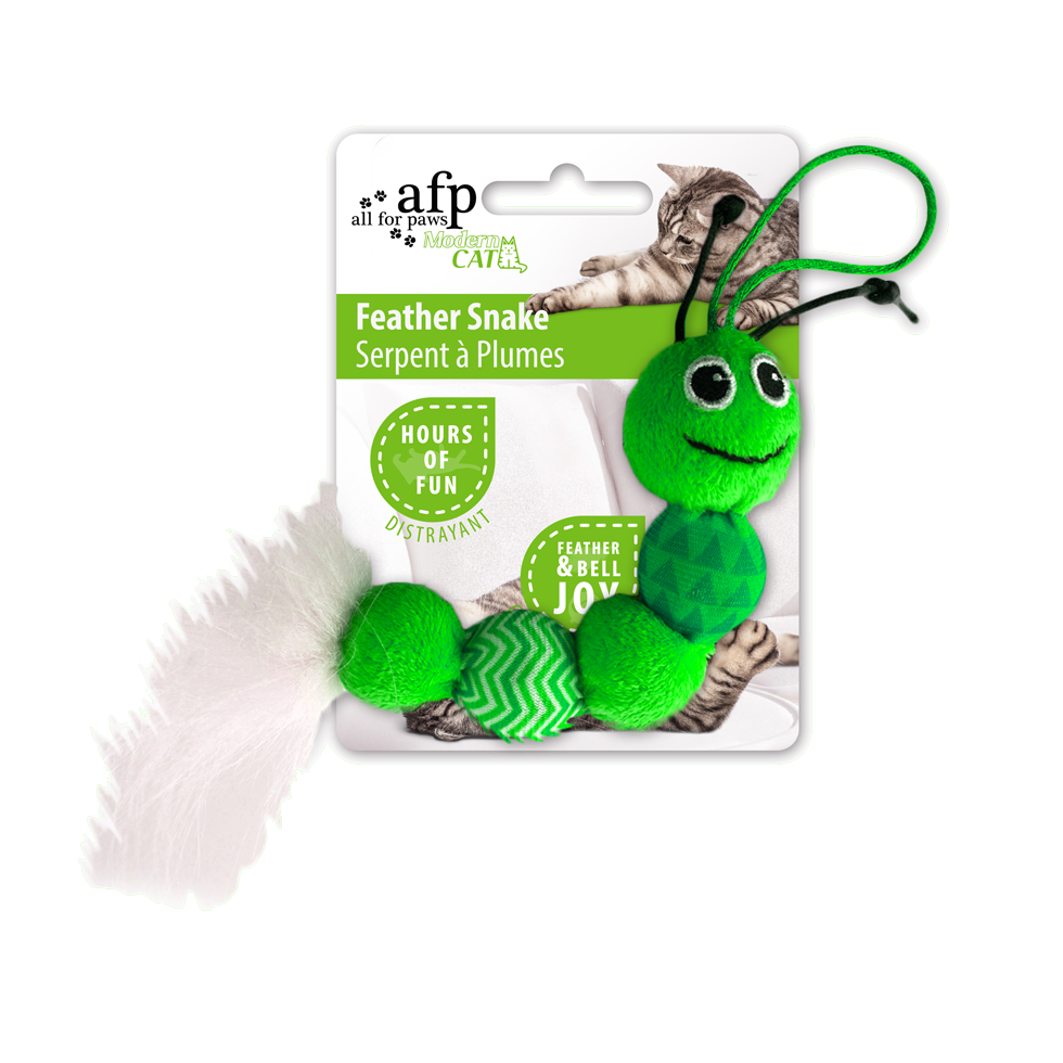 Modern cat - feathered snake cat toy