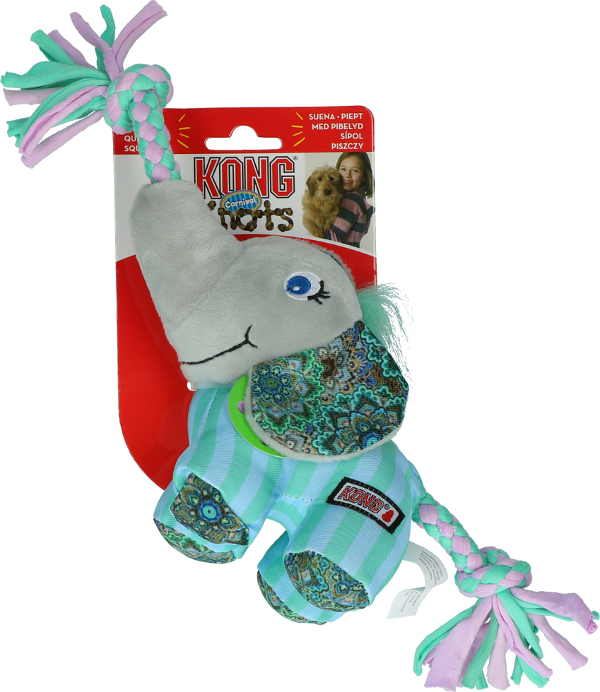 Knots carnival elephant in durable material S M dog toy