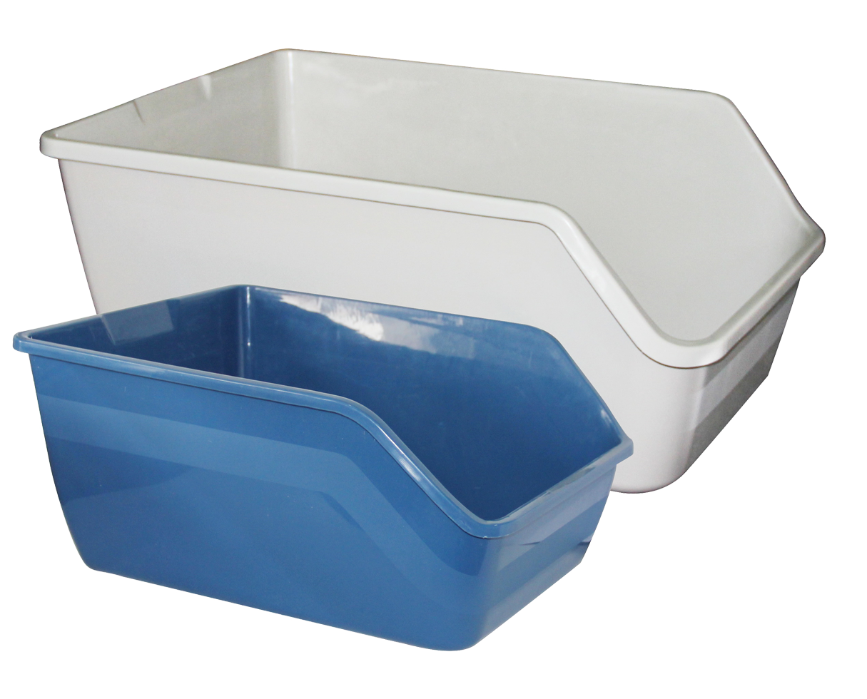 High litter box for cats, litter box 47x38x21cm