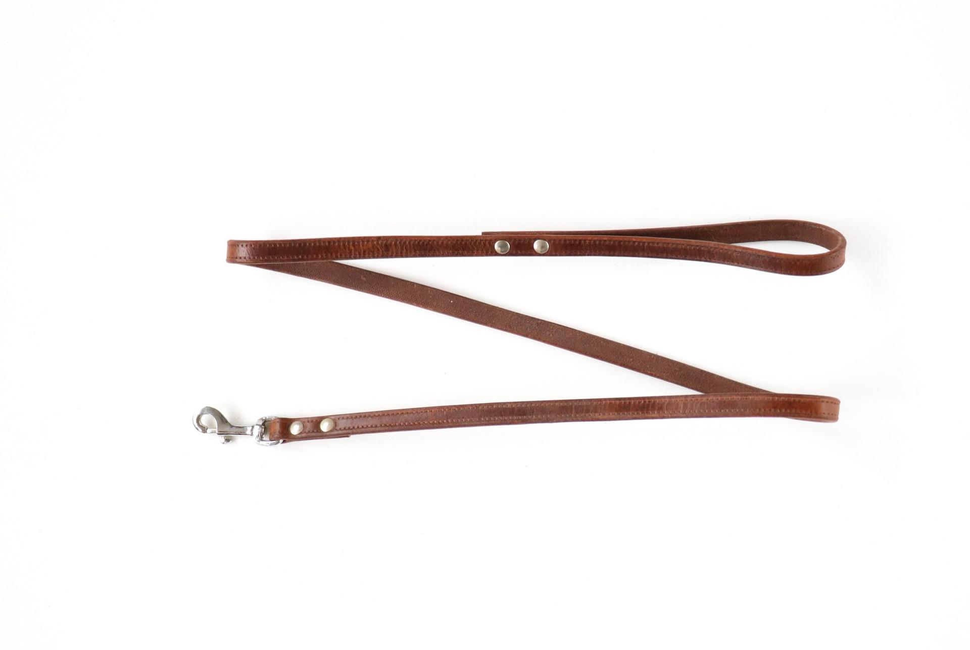 015 leather puppy leash brown 100 cm leather special