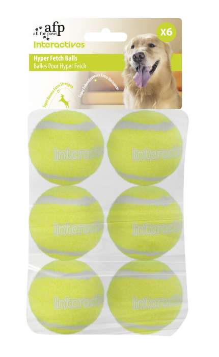 Interactive hyper fetch super bouncy tennis ball dog game