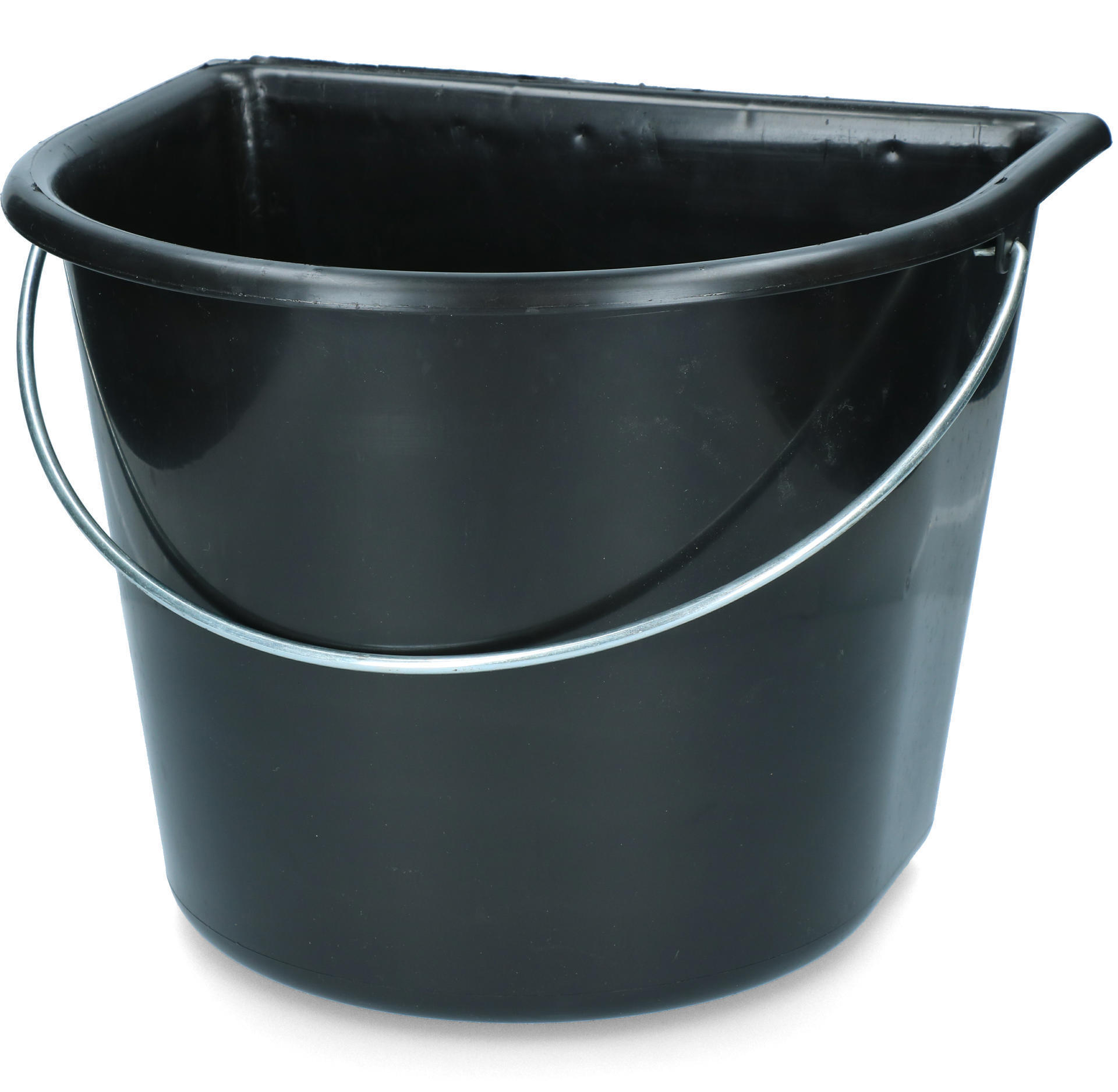 bucket with flat side 15 l black barn livestock feeding feeding technology feeding bowls