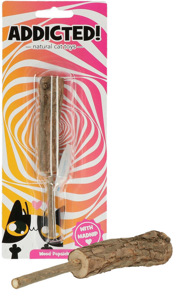 Addict Wood Popsicle with cat's root cat toy