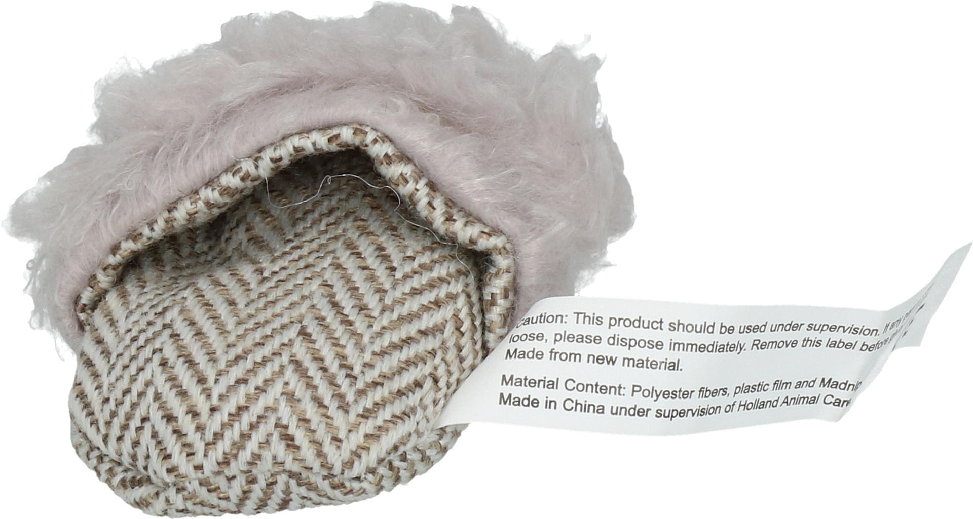 Wool luxury slippers grey cat toy