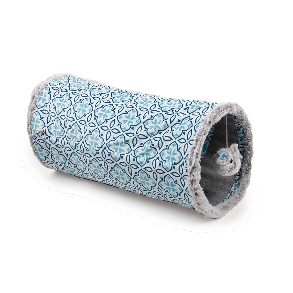 Vintage Cat Tunnel Grey Cat Toy