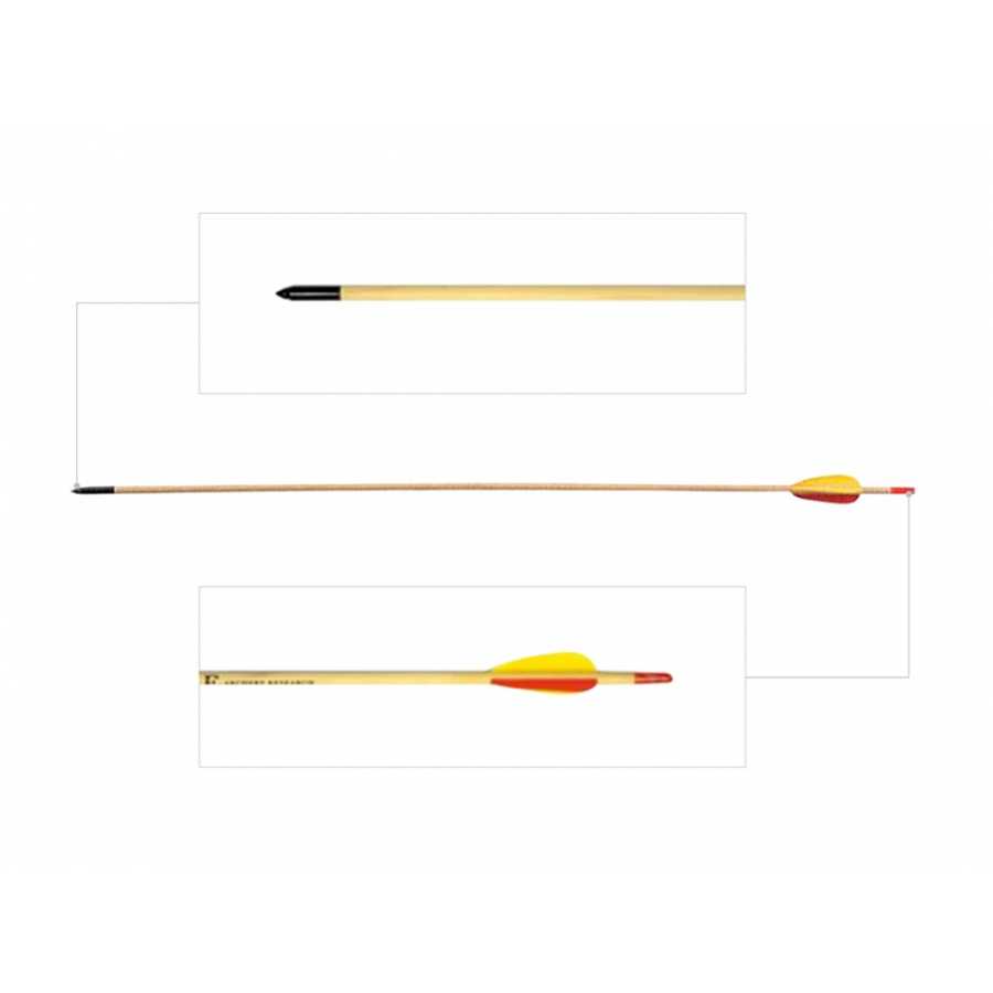 Wooden arrow 29 gr sharp 5x