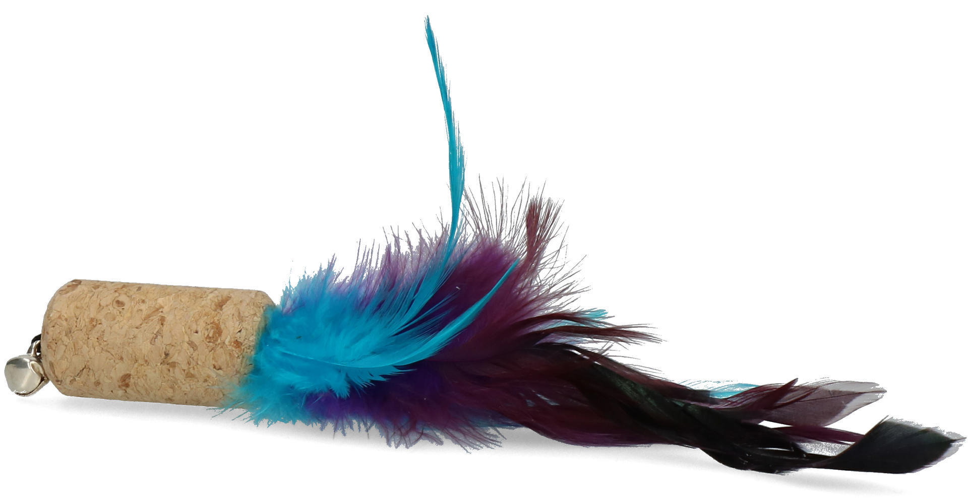 Woolly luxury feathered dream cork purple cat toy