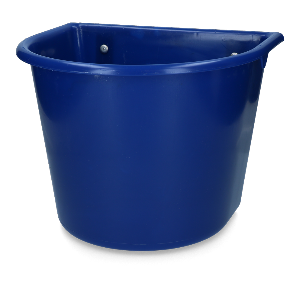 feed trough 15 l with hooks dark blue barn livestock feeding feeding technology feeding trough