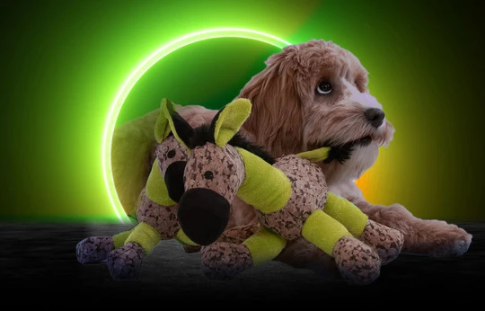 Retro donkey yellow M dog toy