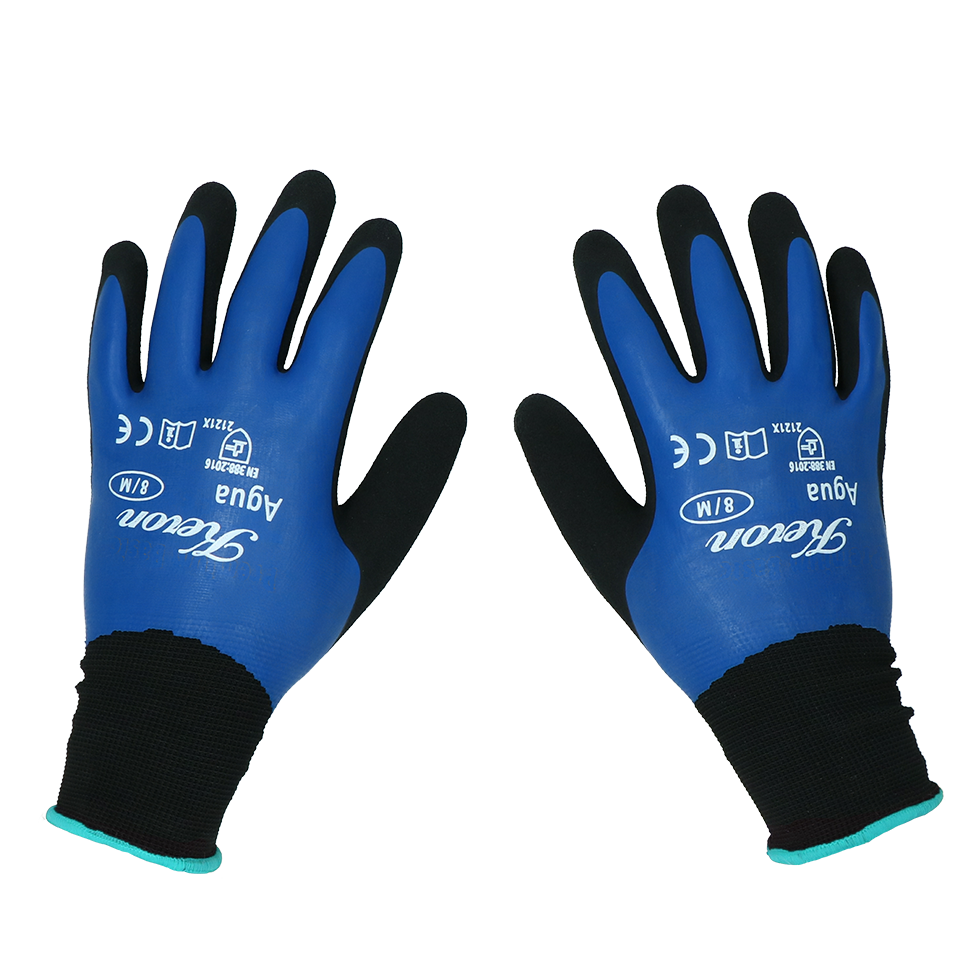 Kero fine knitted nylon gloves Aqua 11 (XXL) Hygiene cleaning Epidemic protection Personal hygiene