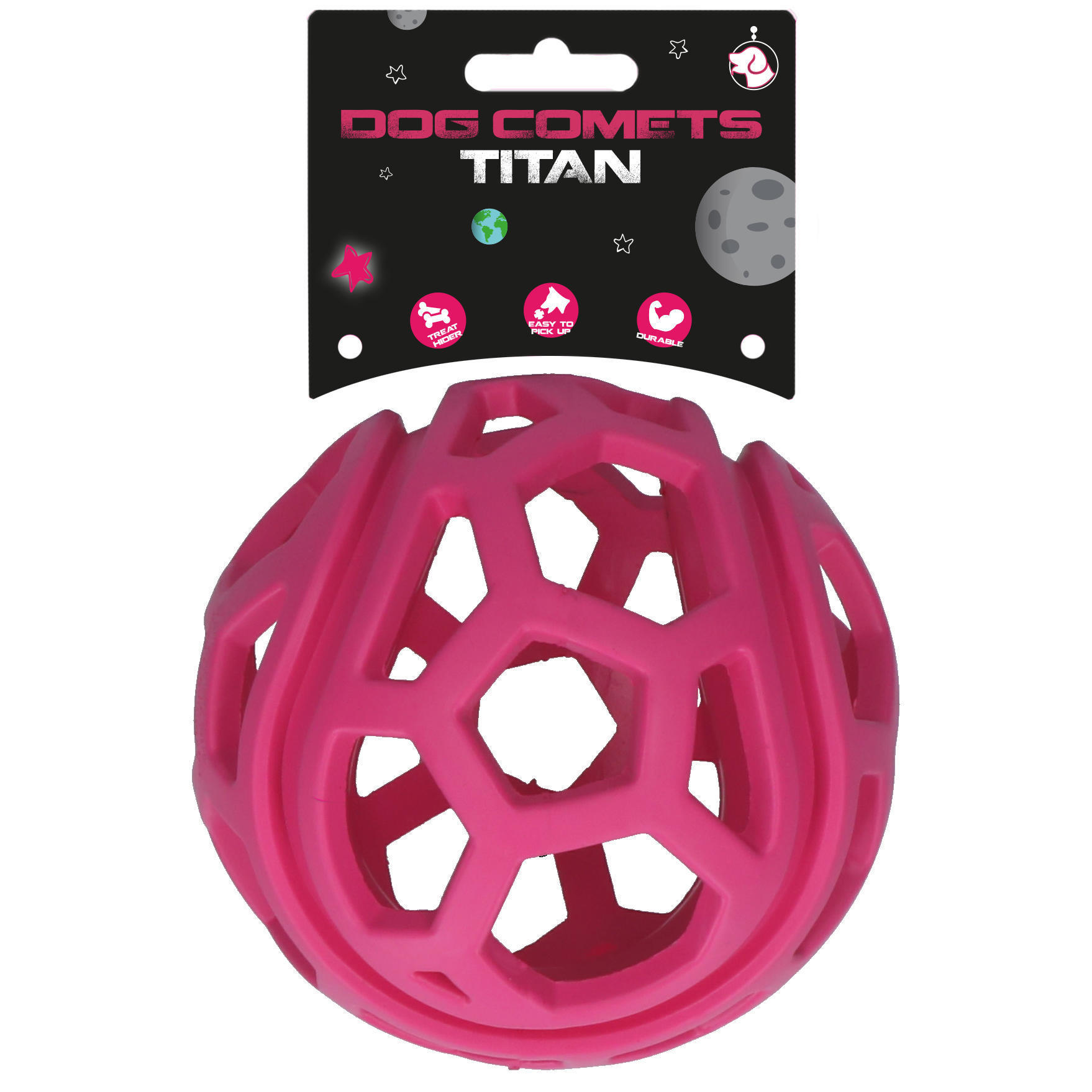 Titan ball with treats pink M 11,5 cm dog toy