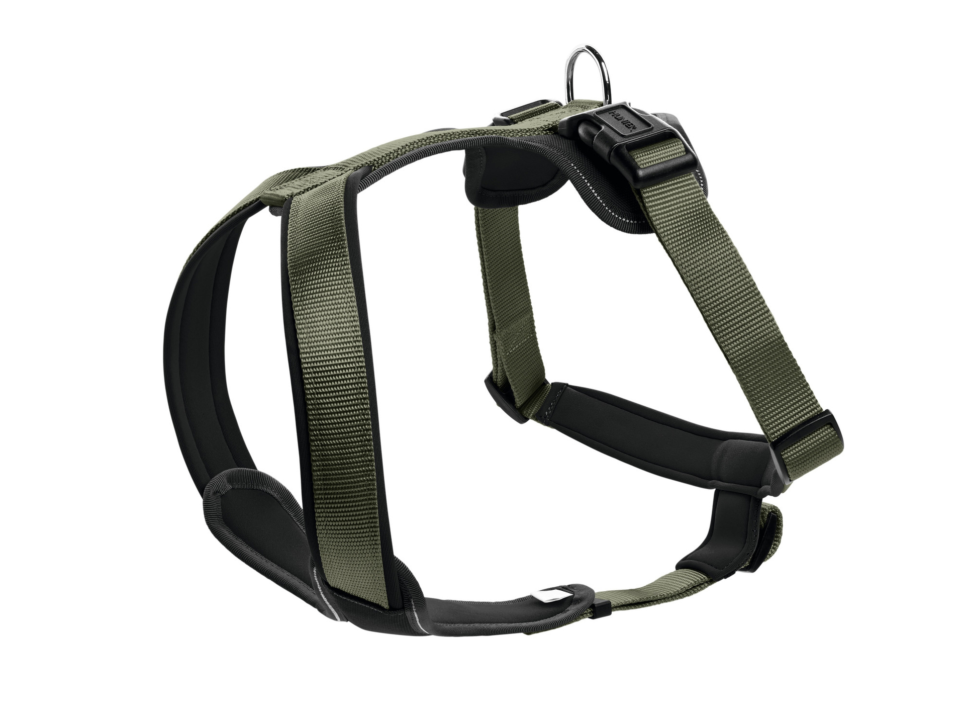 Green and black dog harness XL