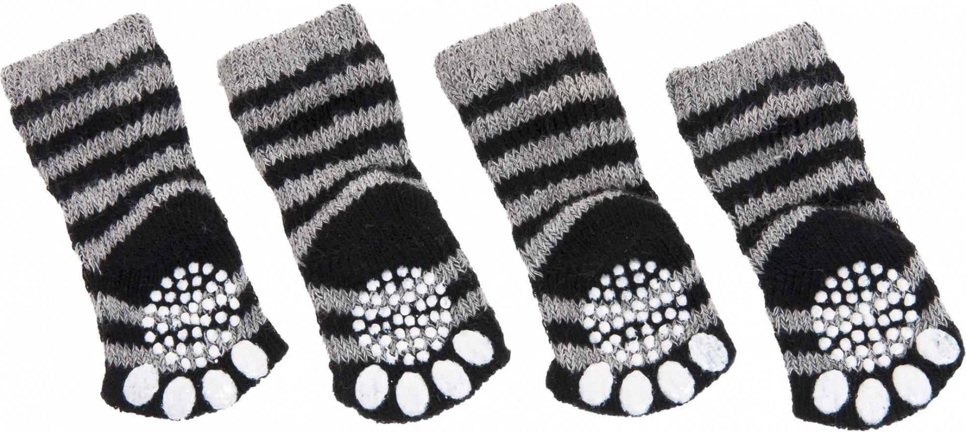 Dog socks M black/grey Dog clothing accessories boots paw pads