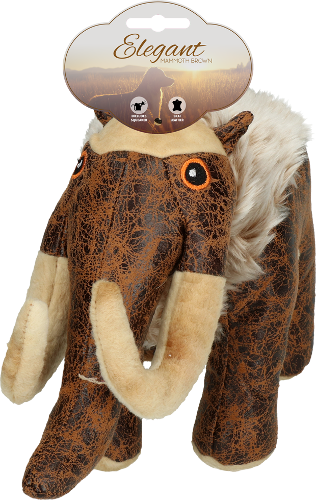 Mammoth soft material brown dog toy