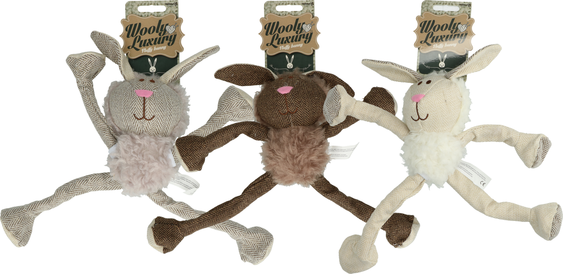 Fluffy grey bunny dog toy plush