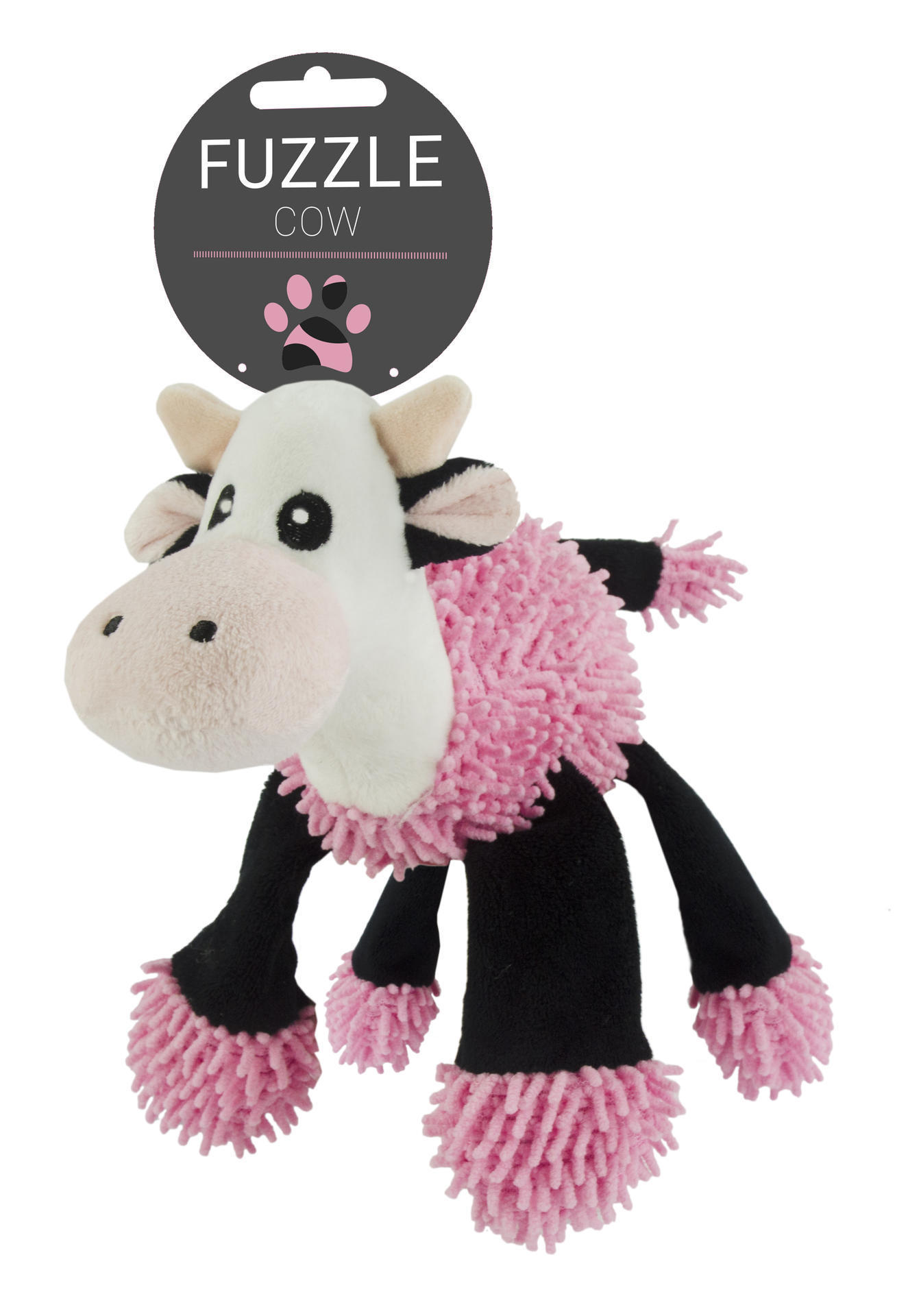 Cow with 5 beepers dog toy