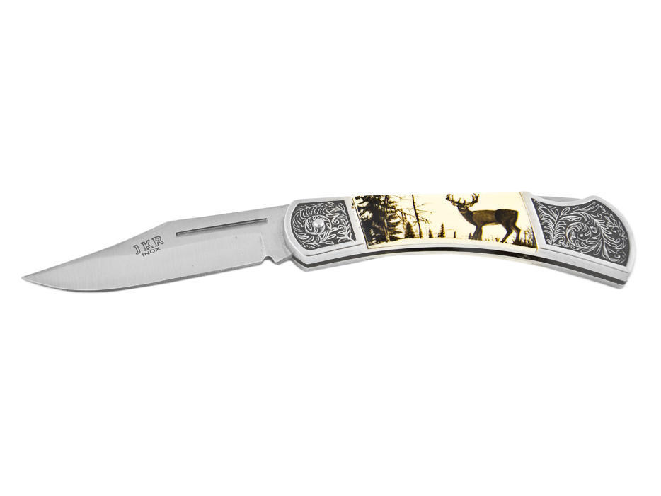 Knife JKR113 with deer pattern