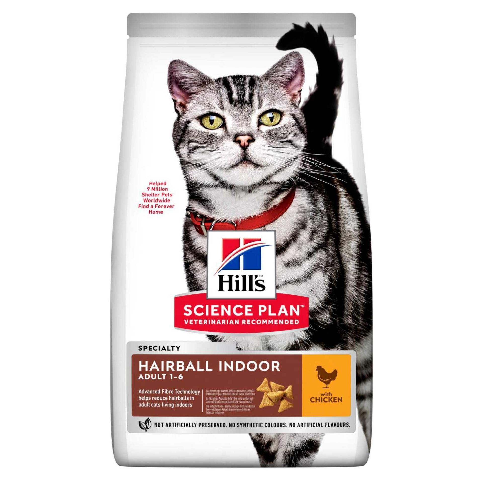 SP FELINE ADULT HAIRB INDOOR CKN 3 KG dry cat food