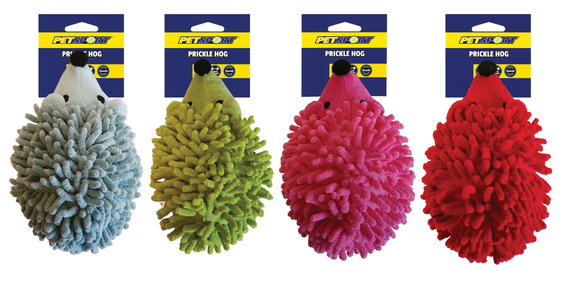 hedgehog blue green dog toy