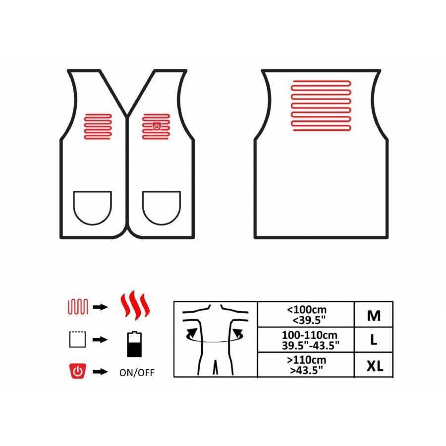 Heated polar hunting vest