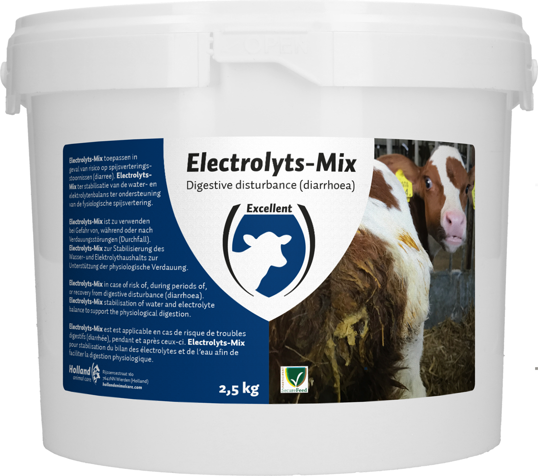 Electrolyte mixture for diarrhoea, cattle, horse