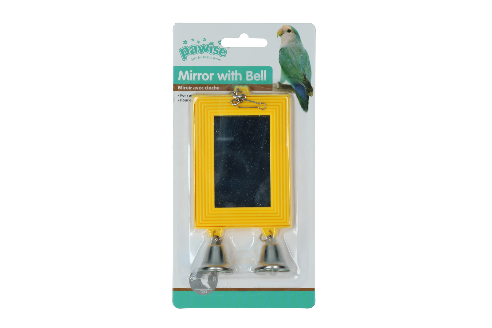 Bird mirror with bell Parrot mirror