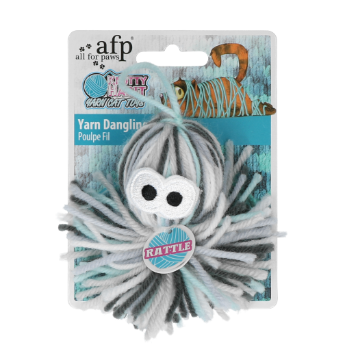 Knotty Habit - Yarn hanging octopus with cat root cat toy
