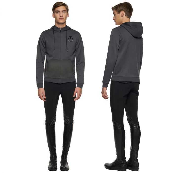 Men  rider sweatshirt  Bonded Piquè full zip