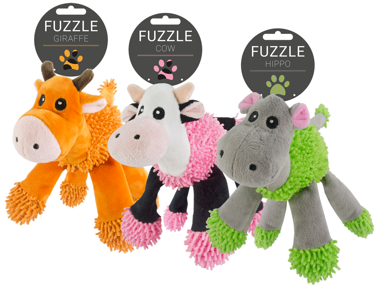 Giraffe with 5 beepers plush dog toy