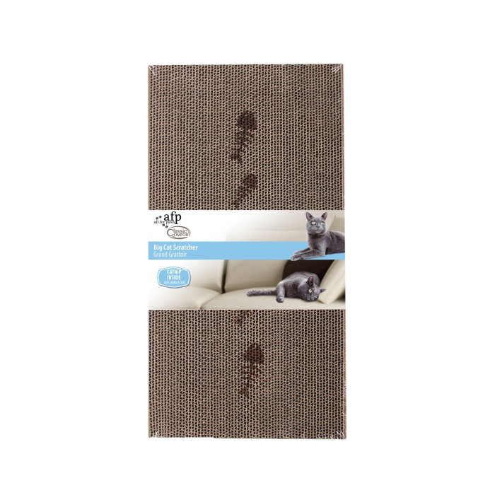 Cardboard scraper Grand 47x24,5cm with cat litter, cat bed