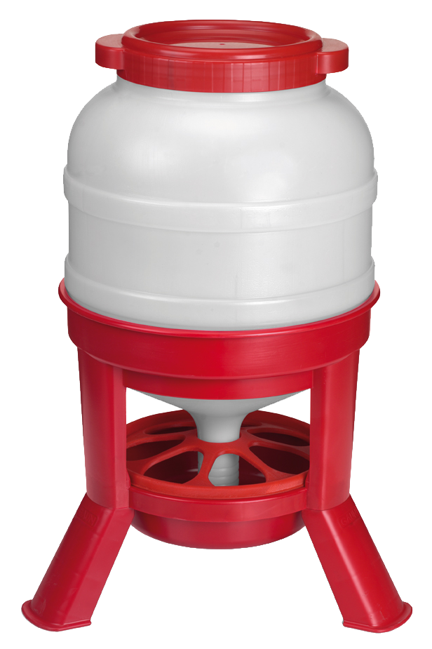Poultry feeder 30 l with red feet
