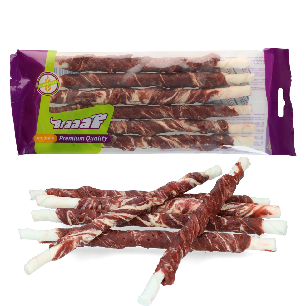 Lamb twister for dogs 21cm 6pcs