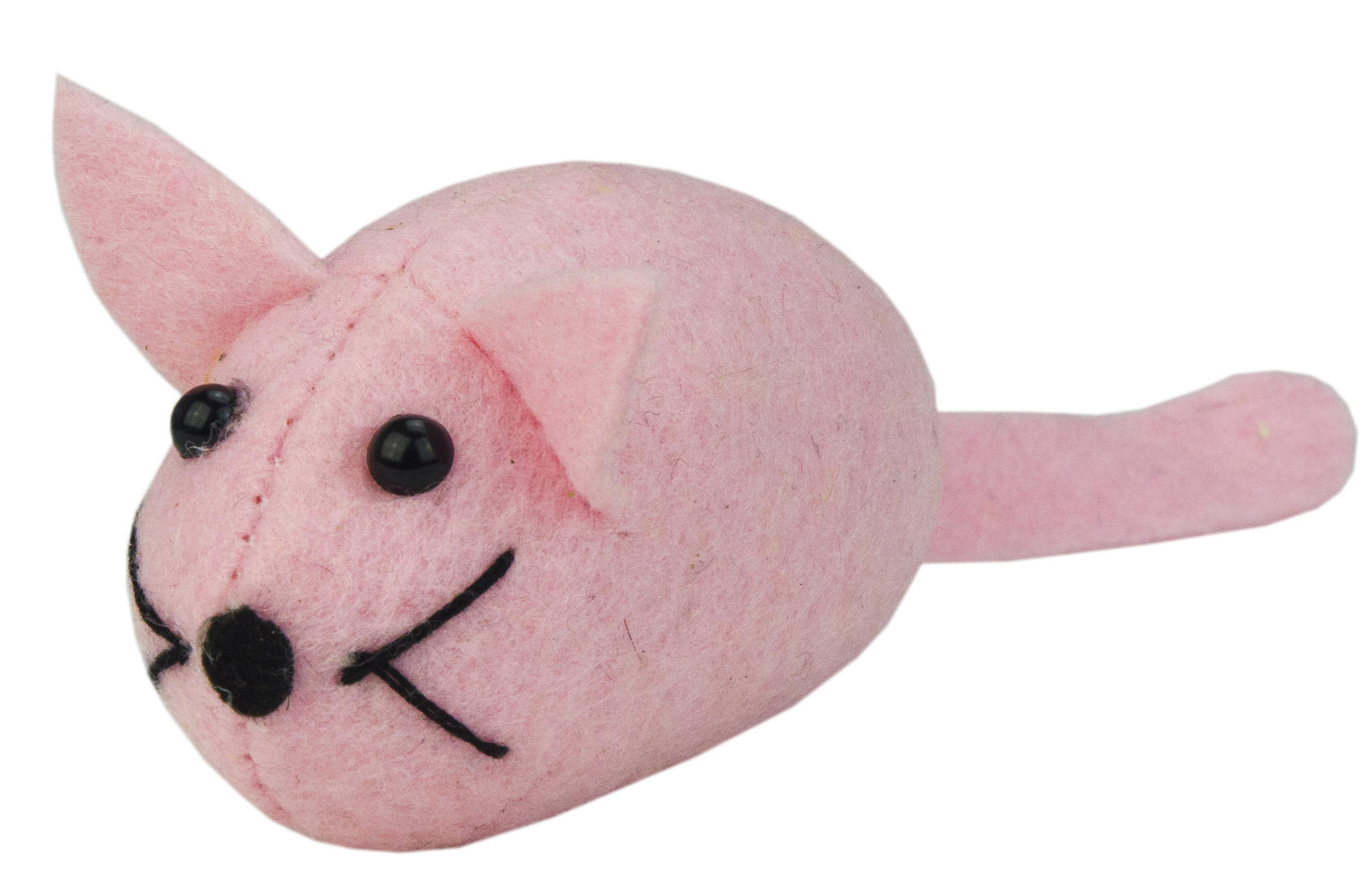 Crazy cat fat mouse grey pink plush cat toy with cat root