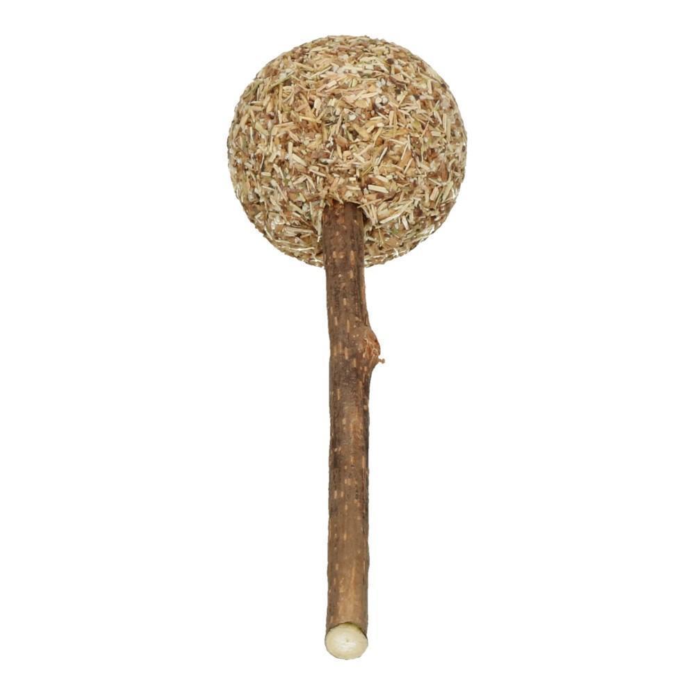 Hanging lollipop with cat root cat toy