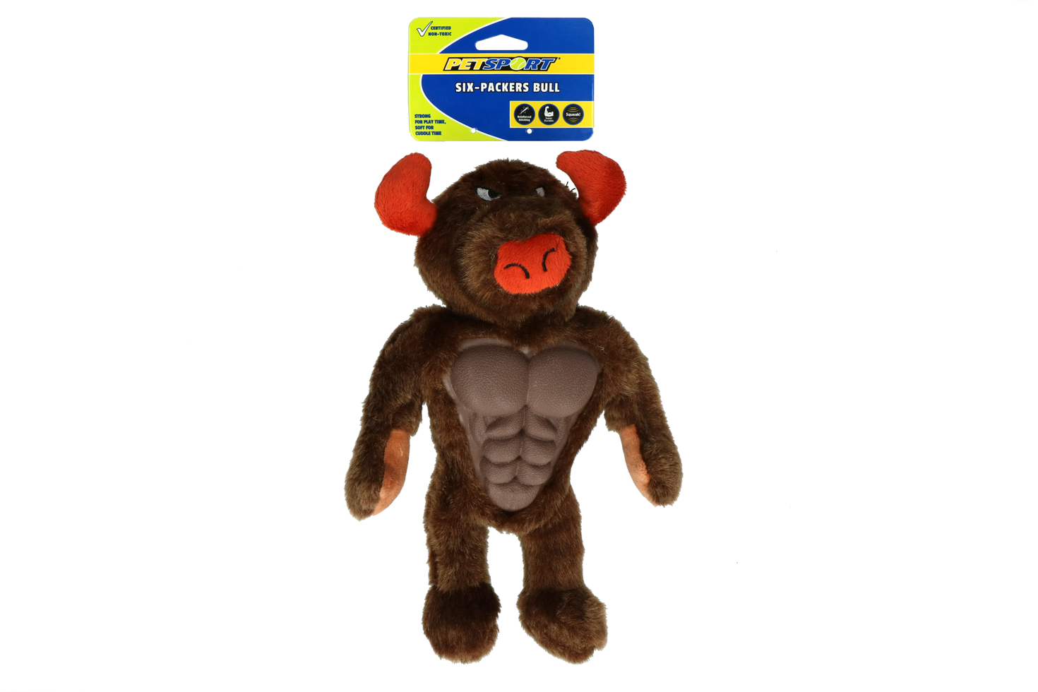 Six Packer bull dog toy plush