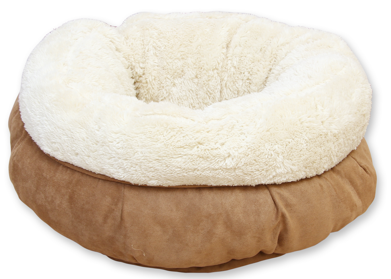 Lamb wool donut bed TAN, cat bed