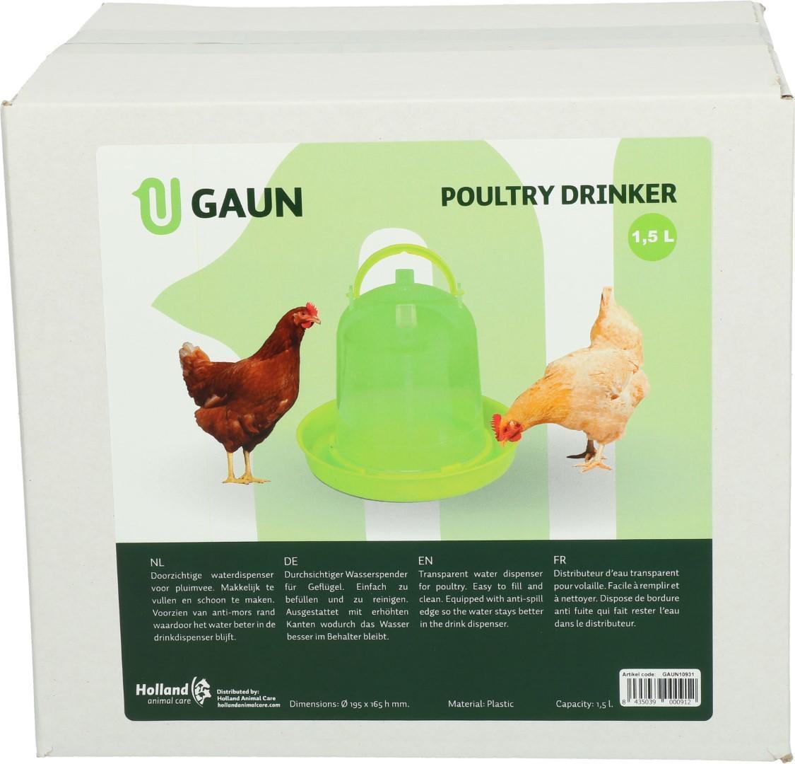 Poultry drinker 1,5 litre, lemon green