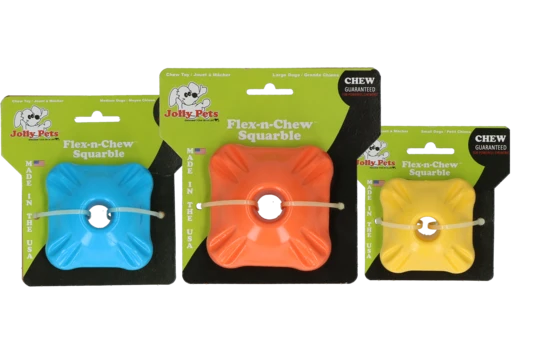 Flex-n-Chew yellow small dog toy