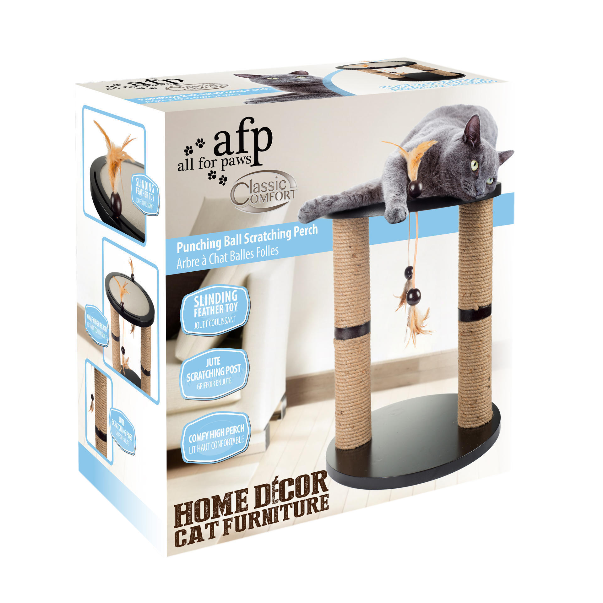 Classic Comfort scratching stand cat bed, punching ball scratching perch, cat furniture