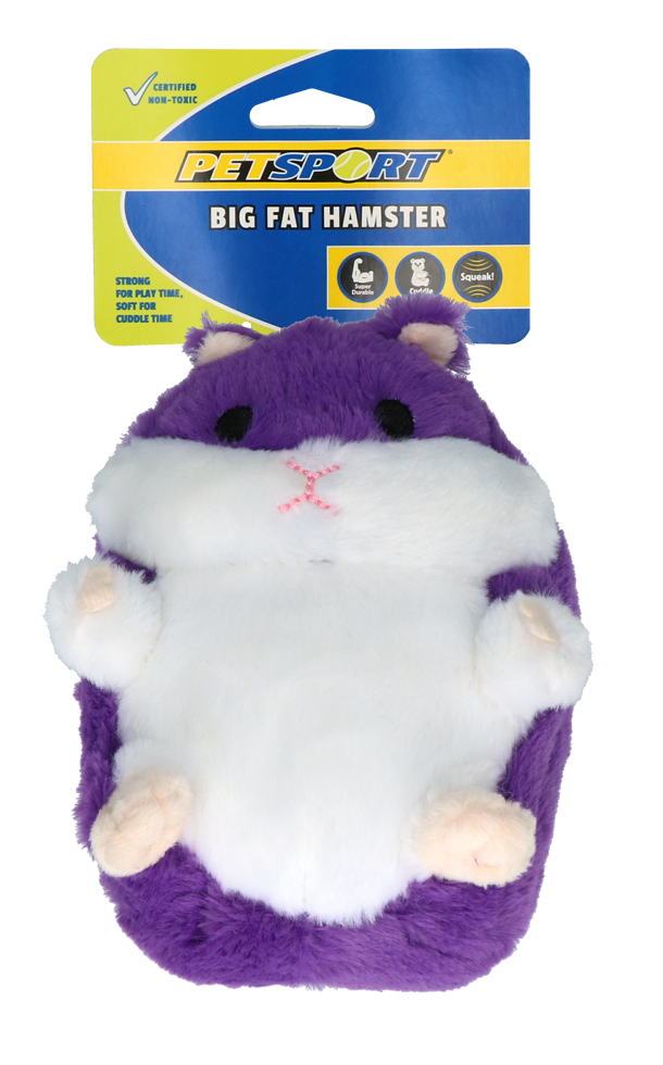 Big Fat Hamster Purple dog toy