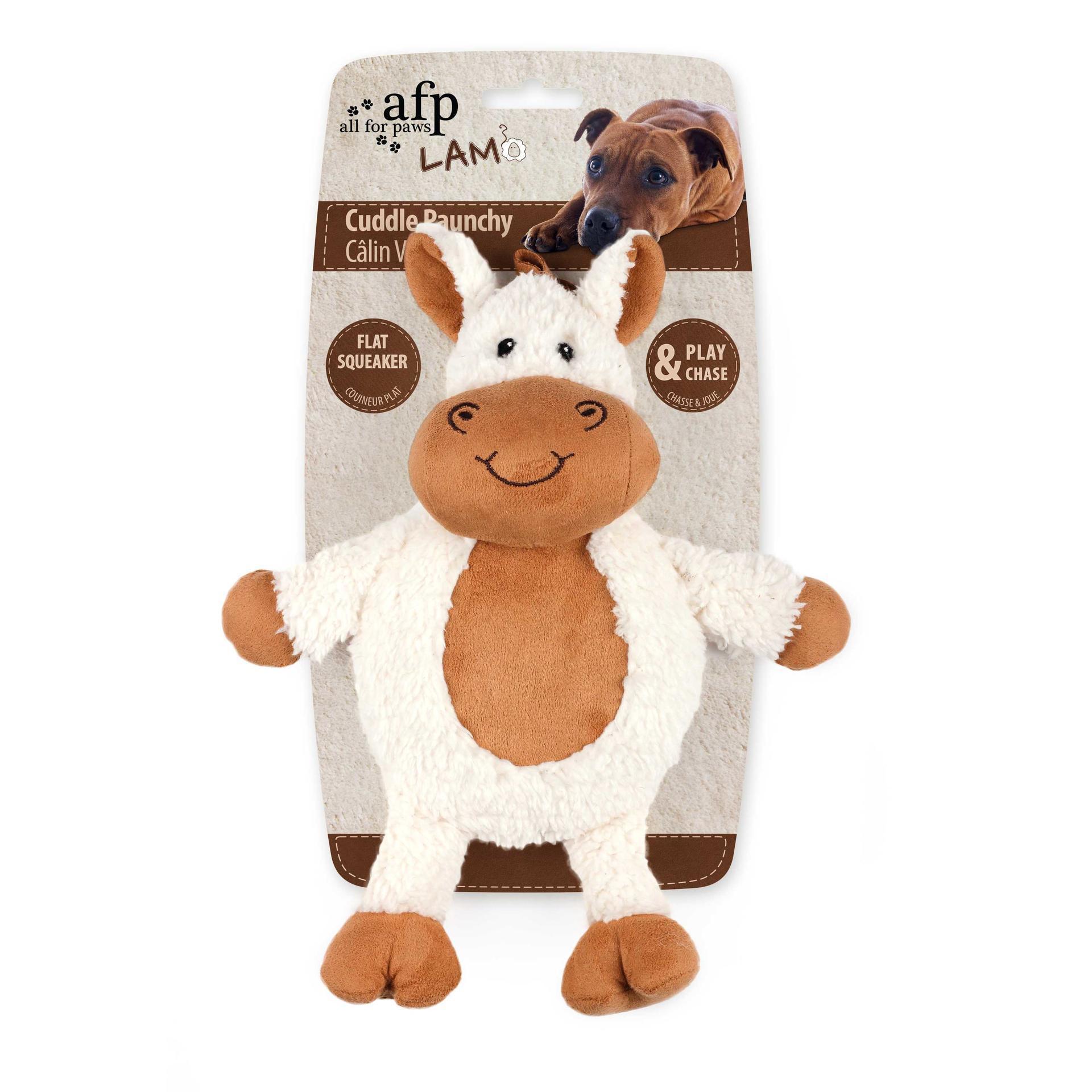 Beeping plush dog toy