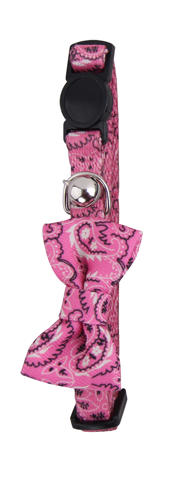 Cat collar w/Bowknot pink