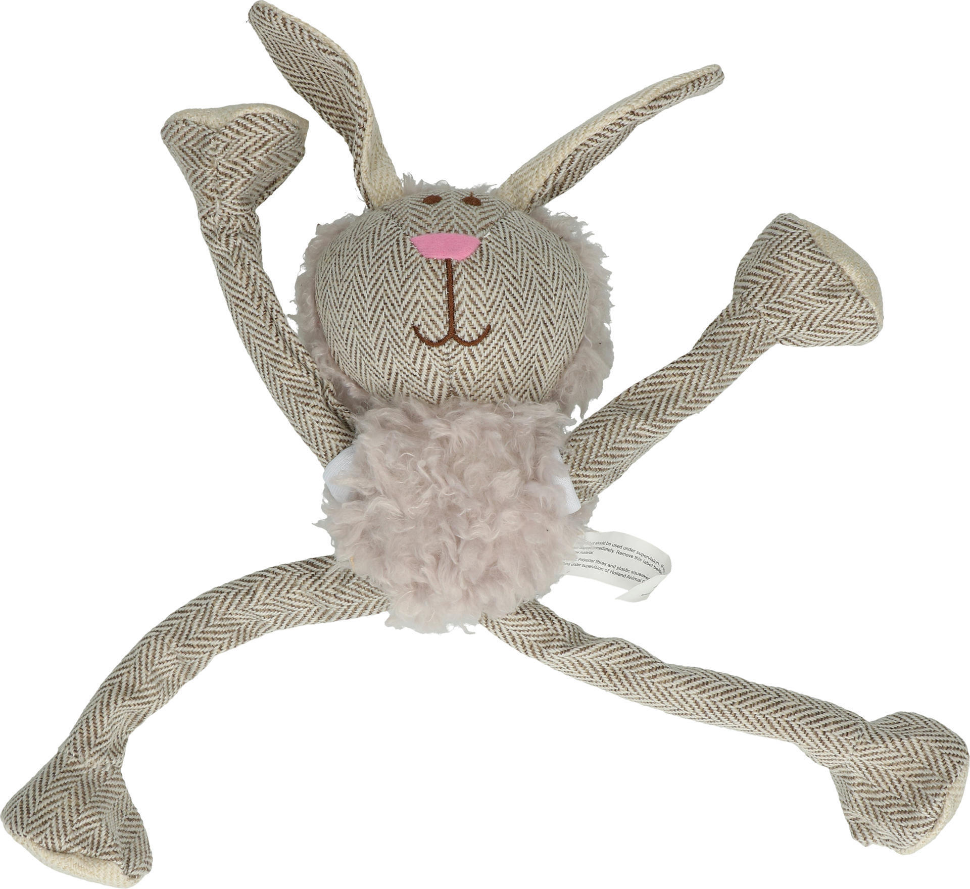 Fluffy grey bunny dog toy plush