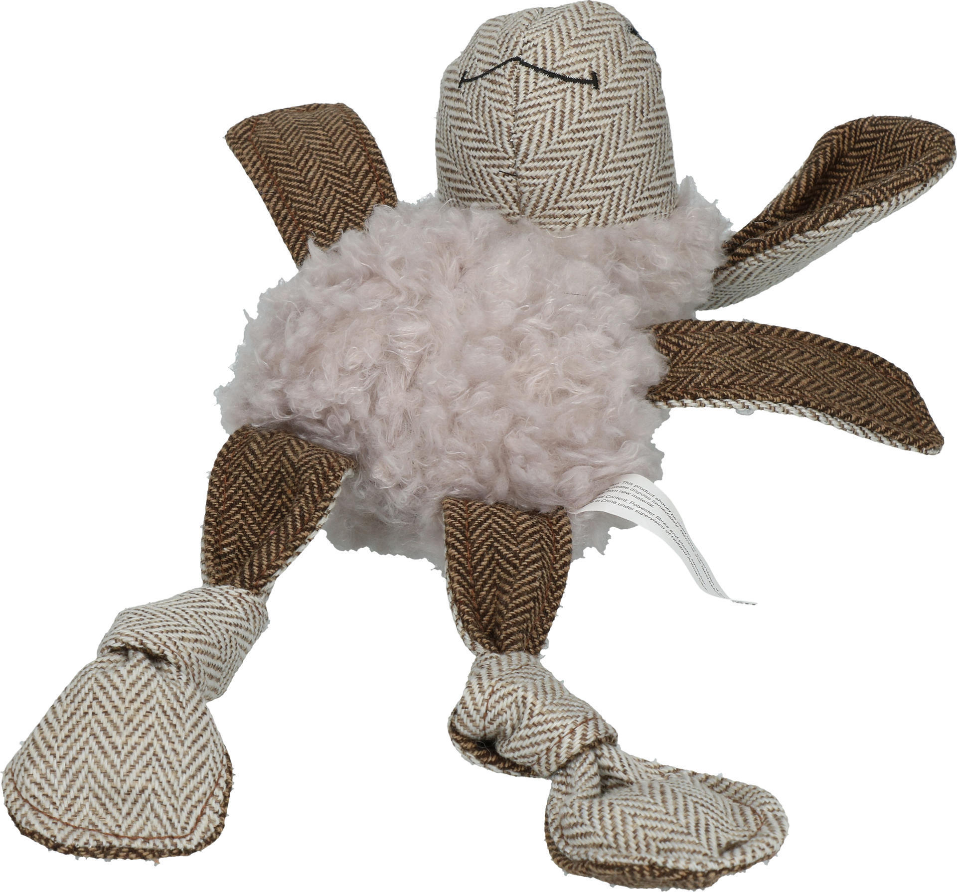Flat grey sheep dog toy plush