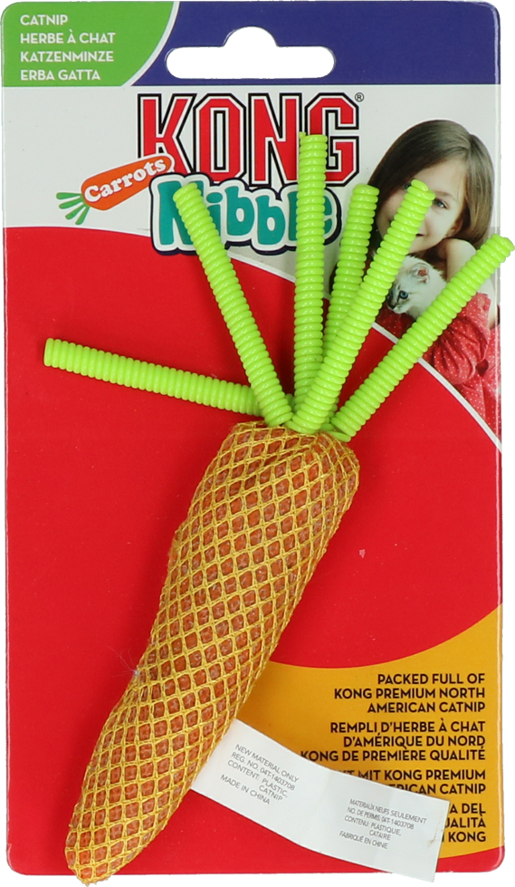 Nibble carrot cat toy stuffed with carrots